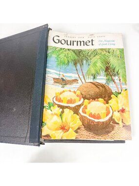 Gourmet The Magazine Of Good Living 8 Issues Jan-Aug 1956 Hardcover Folder